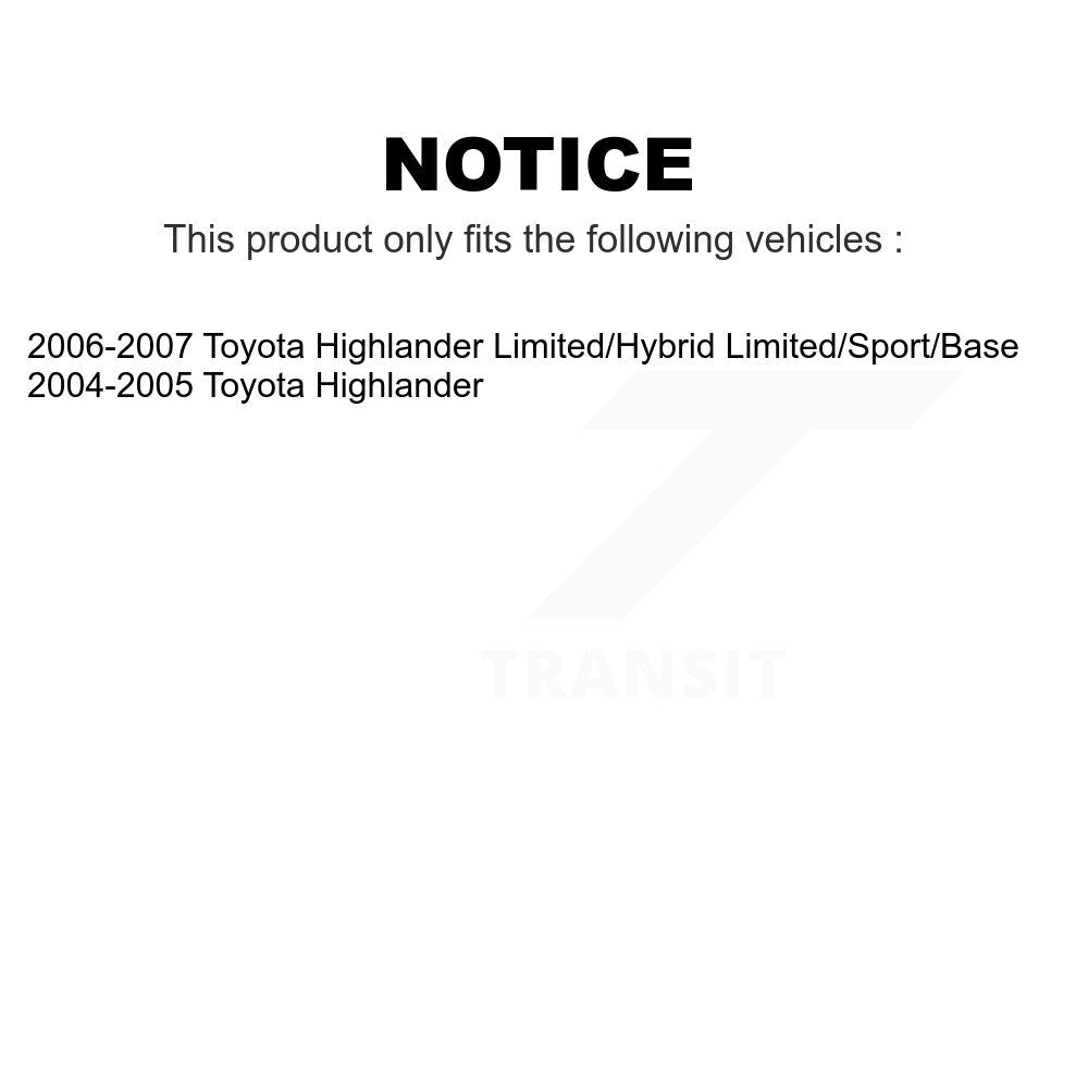 Front Rear Ceramic Brake Pads Kit For Toyota Highlander KTC-100451