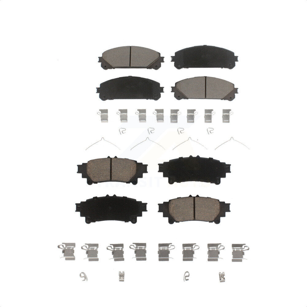 Front Rear Ceramic Brake Pads Kit For Toyota Highlander Sienna Lexus RX350 RX450h KCX-100385
