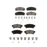 Front Rear Ceramic Brake Pads Kit For Toyota Highlander Sienna Lexus RX350 RX450h KCX-100385