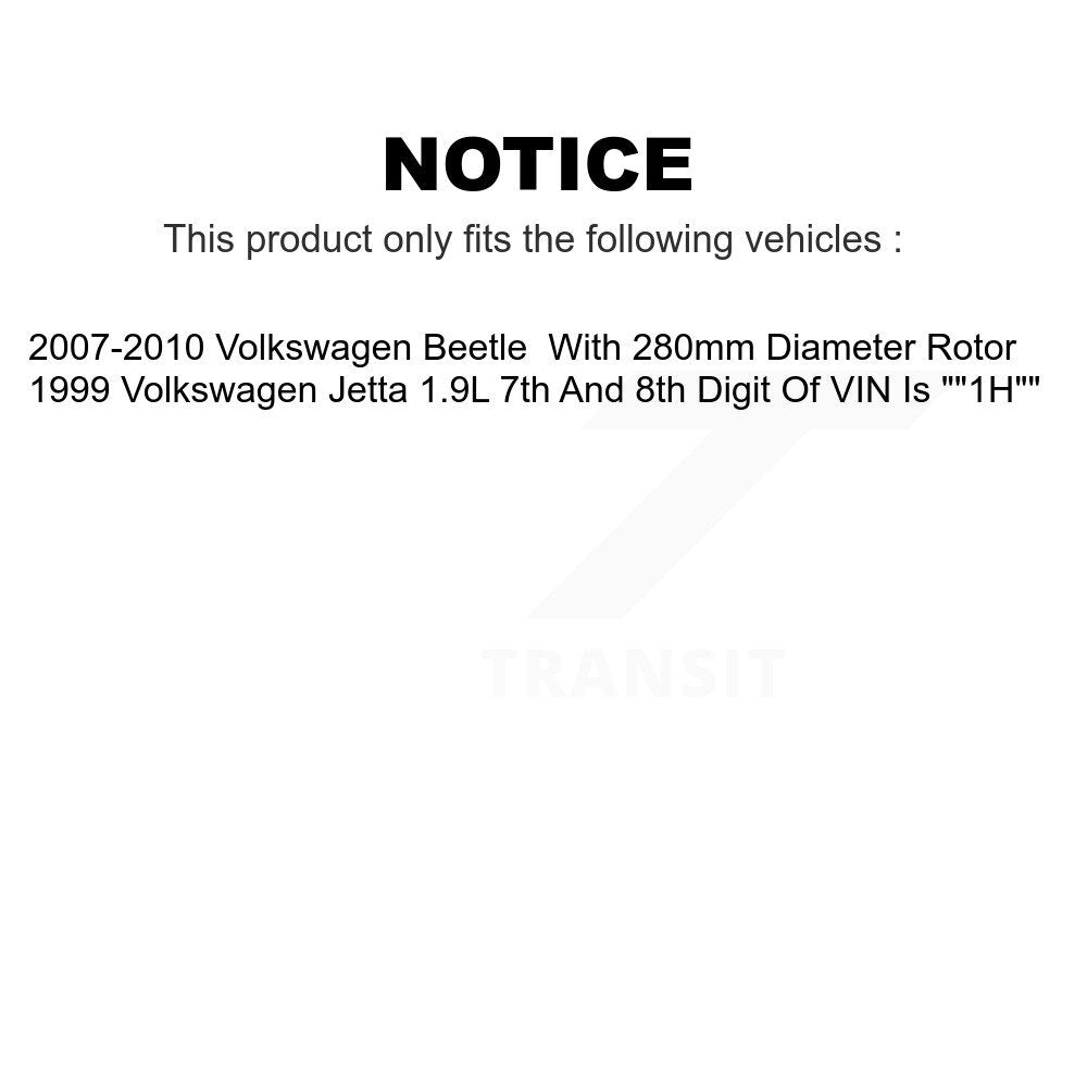 Front Rear Ceramic Brake Pads Kit For Volkswagen Beetle Jetta KCX-100165