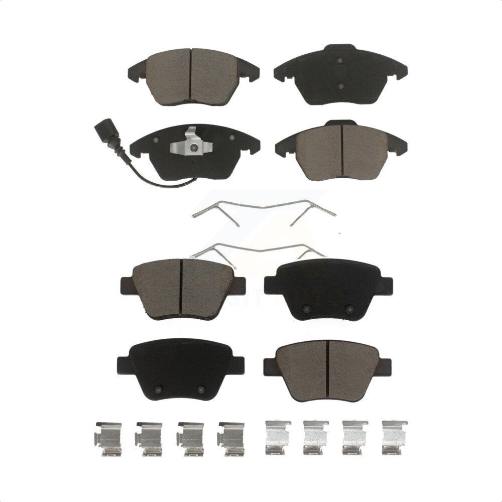 Front Rear Ceramic Brake Pads Kit For Volkswagen Jetta Beetle GTI Eos Golf Audi A3 Quattro KCX-100412