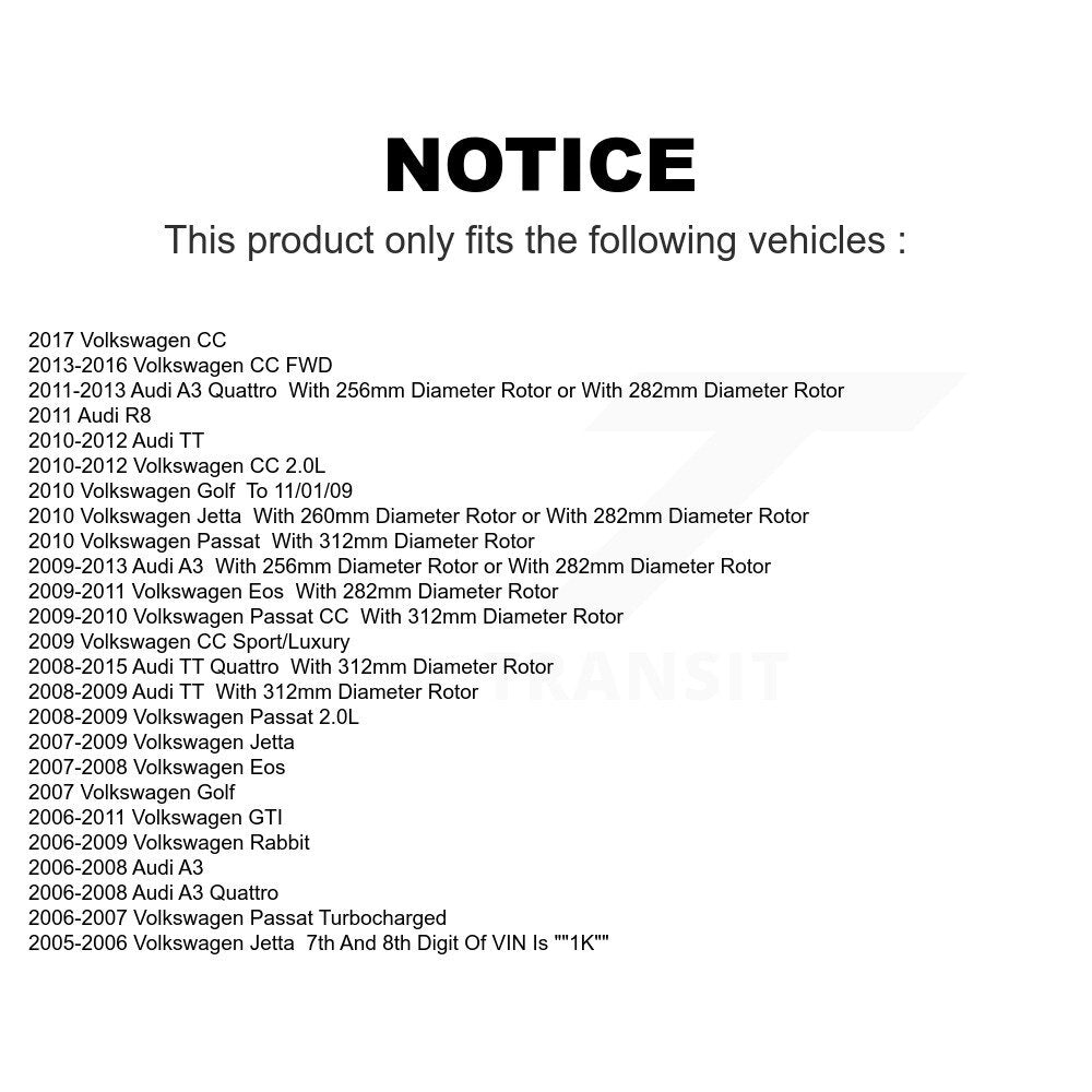 Front Rear Ceramic Brake Pads Kit For Volkswagen Jetta CC Passat GTI Audi Rabbit Eos A3 TT Quattro Golf R8 KCX-100167