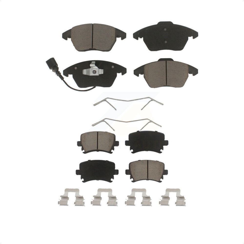 Front Rear Ceramic Brake Pads Kit For Volkswagen Jetta CC Passat GTI Audi Rabbit Eos A3 TT Quattro Golf R8 KCX-100167