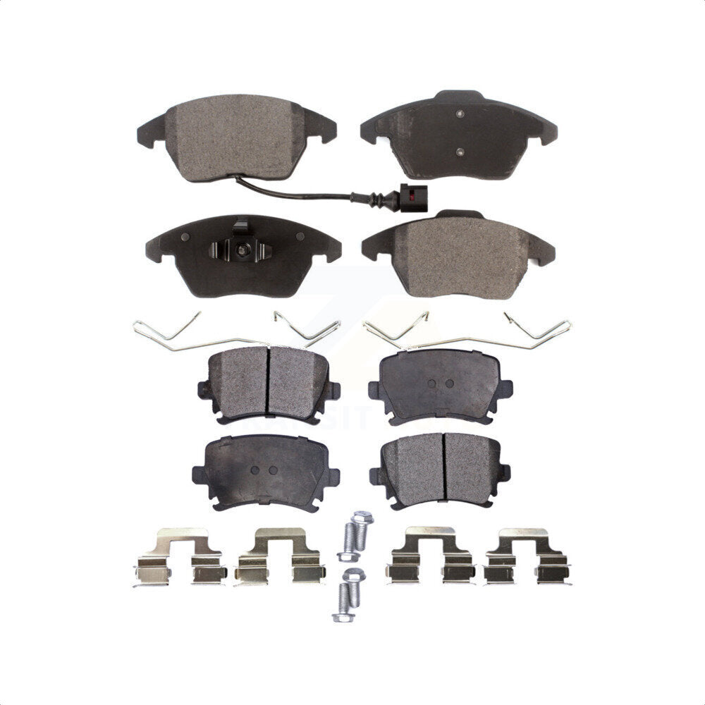 Front Rear Ceramic Brake Pads Kit For Volkswagen Jetta CC Passat GTI Audi Rabbit Eos A3 TT Quattro Golf R8 KTC-100066
