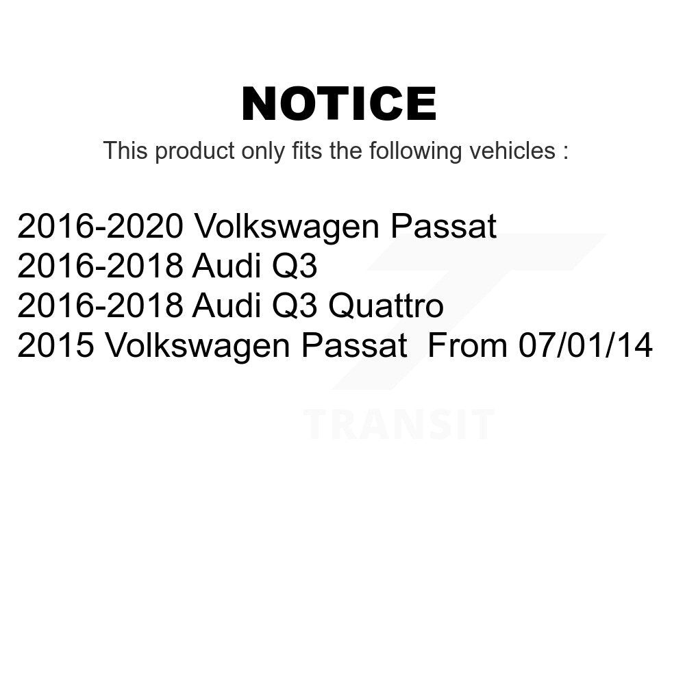 Front Rear Ceramic Brake Pads Kit For Volkswagen Passat Audi Q3 Quattro KTC-100516