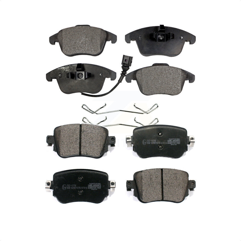 Front Rear Ceramic Brake Pads Kit For Volkswagen Passat Audi Q3 Quattro KTC-100516