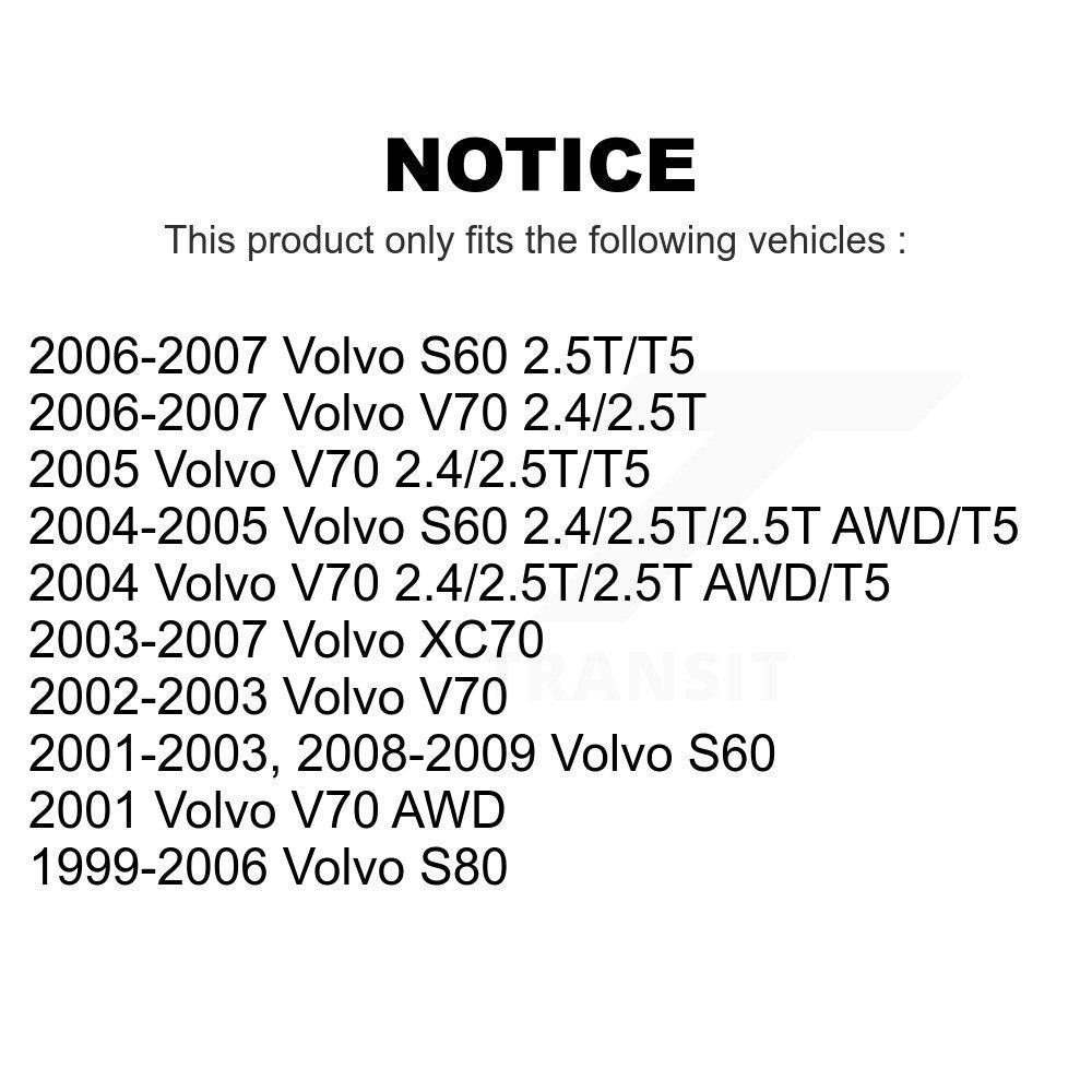 Front Rear Ceramic Brake Pads Kit For Volvo S60 V70 XC70 S80 KCX-100503