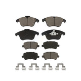 Front Rear Ceramic Brake Pads Kit For Volvo S60 XC70 Land Rover Range Evoque V60 S80 LR2 V70 KCX-100359