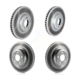 Front Rear Coated Disc Brake Rotors And Hub Assembly Kit For 2013 BMW ActiveHybrid 7 KG-101766