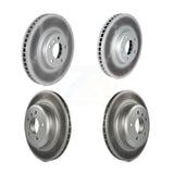 Front Rear Coated Disc Brake Rotors And Hub Assembly Kit For BMW 528i 535i KG-101723