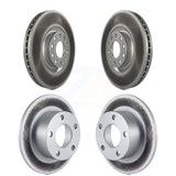 Front Rear Coated Disc Brake Rotors Kit For 2002-2004 Audi A6 With 321mm Diameter Rotor KG-100906