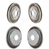 Front Rear Coated Disc Brake Rotors Kit For 2002-2004 Pontiac Montana FWD with rear brakes KG-100691