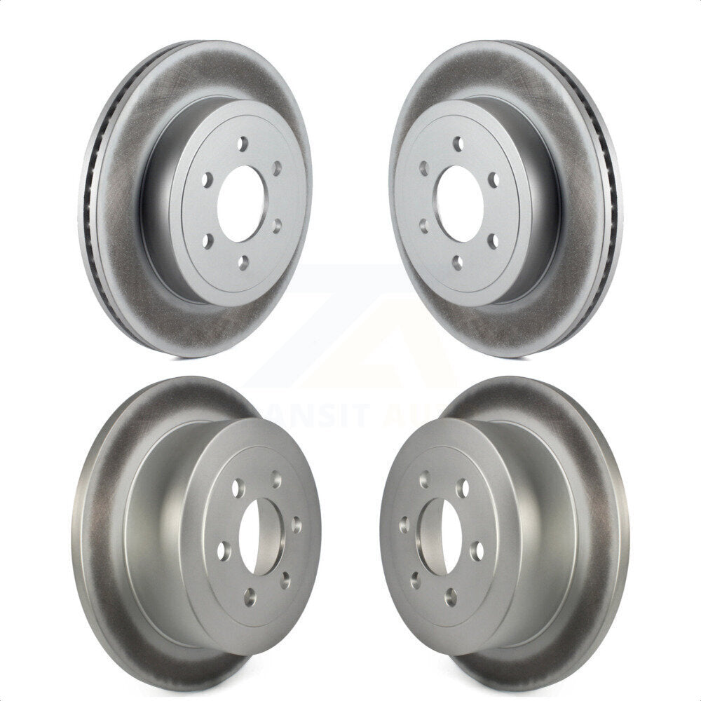 Front Rear Coated Disc Brake Rotors Kit For 2003-2004 Dodge Dakota KG-100830