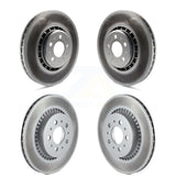 Front Rear Coated Disc Brake Rotors Kit For 2003-2014 Volvo XC90 With 336mm Diameter Rotor KG-101005
