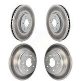 Front Rear Coated Disc Brake Rotors Kit For 2004-2005 Acura TL Automatic transmission KG-100950