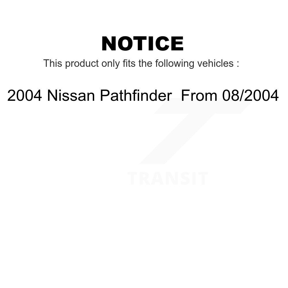 Front Rear Coated Disc Brake Rotors Kit For 2004 Nissan Pathfinder From 08 KG-101752