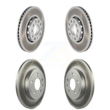 Front Rear Coated Disc Brake Rotors Kit For 2005-2006 Audi A4 Quattro With 288mm Diameter Rotor KG-100874