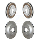 Front Rear Coated Disc Brake Rotors Kit For 2005 Pontiac Montana SV6 with FWD KG-101785