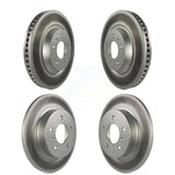 Front Rear Coated Disc Brake Rotors Kit For 2006-2011 Buick Lucerne Cadillac DTS KG-100728