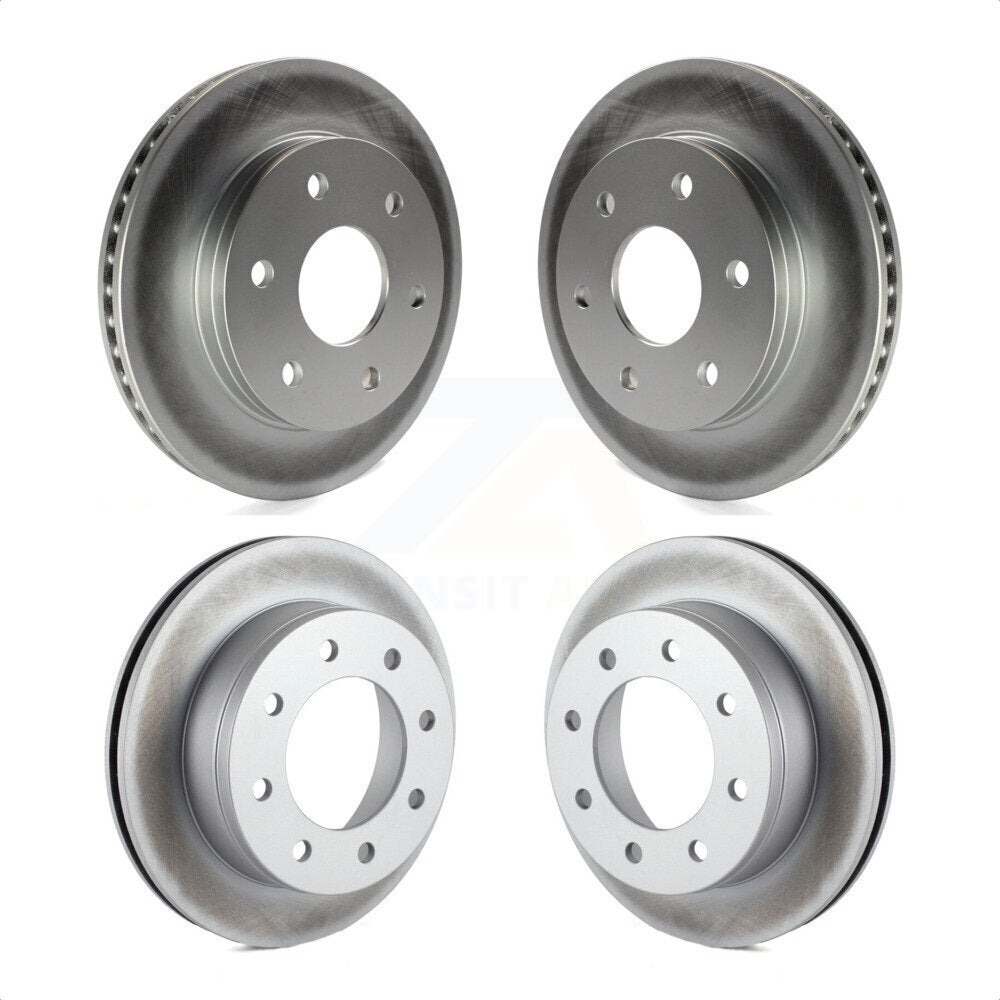 Front Rear Coated Disc Brake Rotors Kit For 2006 Chevrolet Express 2500 GAS engine With 6 Lug Wheels KG-100698