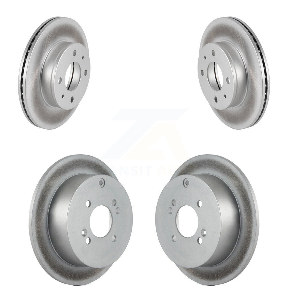 Front Rear Coated Disc Brake Rotors Kit For 2006 Hyundai Accent Hatchback KG-100948