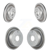 Front Rear Coated Disc Brake Rotors Kit For 2006 Hyundai Accent Hatchback KG-100948