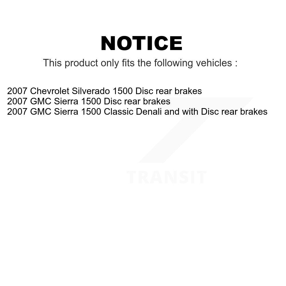 Front Rear Coated Disc Brake Rotors Kit For 2007-2007 Chevrolet Silverado 1500 GMC Sierra Classic KG-100700