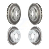 Front Rear Coated Disc Brake Rotors Kit For 2007-2009 Kia Rondo KG-101065