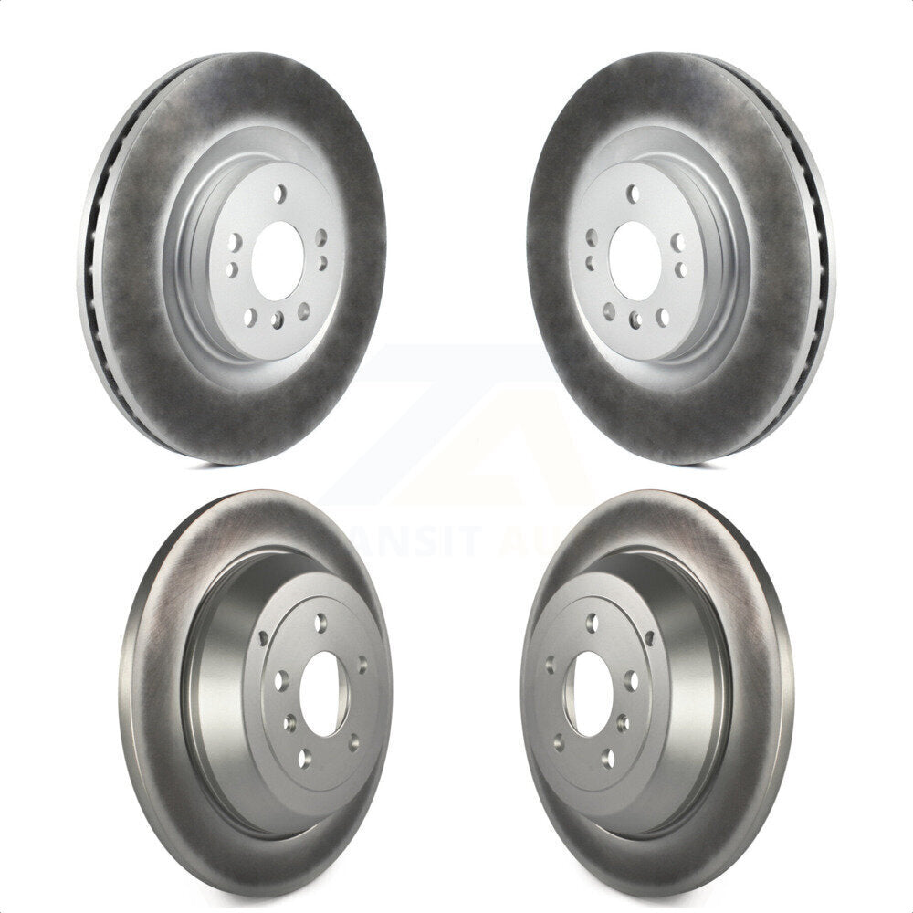 Front Rear Coated Disc Brake Rotors Kit For 2007-2009 Mercedes-Benz ML320 With 350mm Diameter Rotor KG-101008