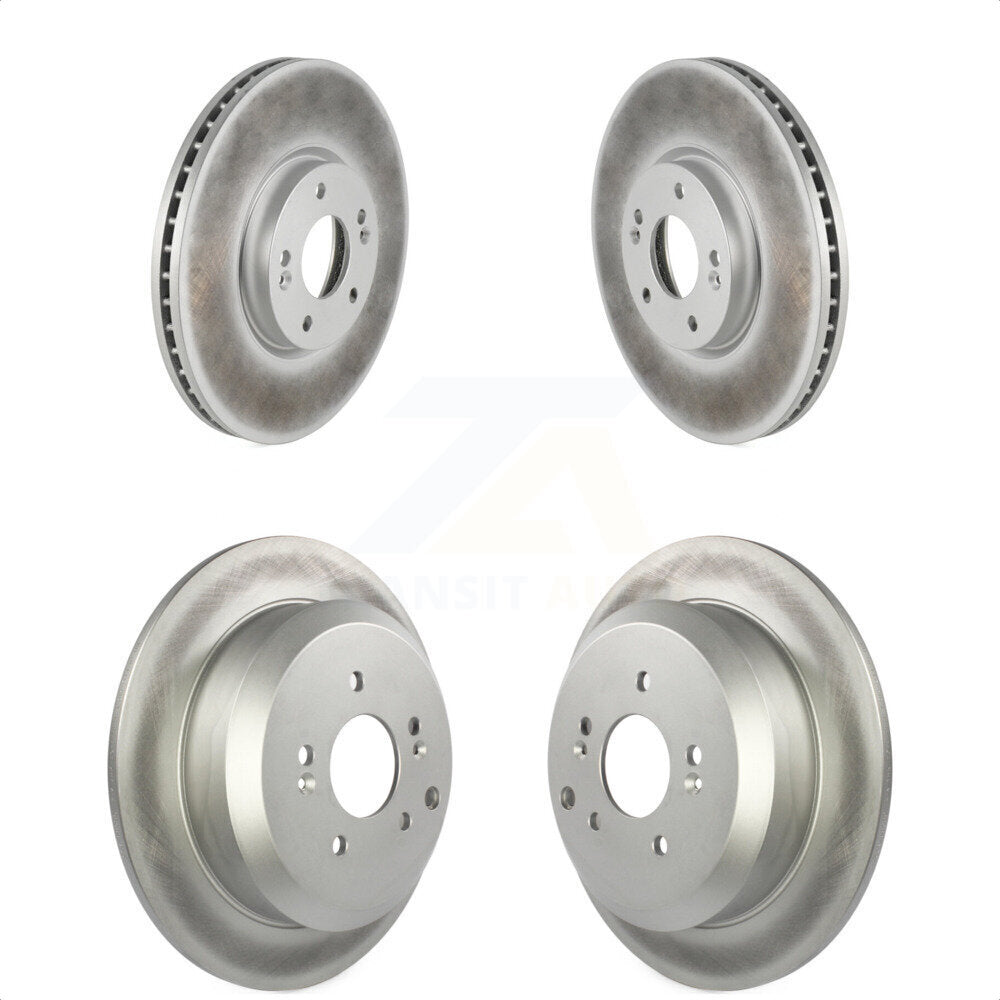 Front Rear Coated Disc Brake Rotors Kit For 2007-2012 Hyundai Veracruz KG-101080