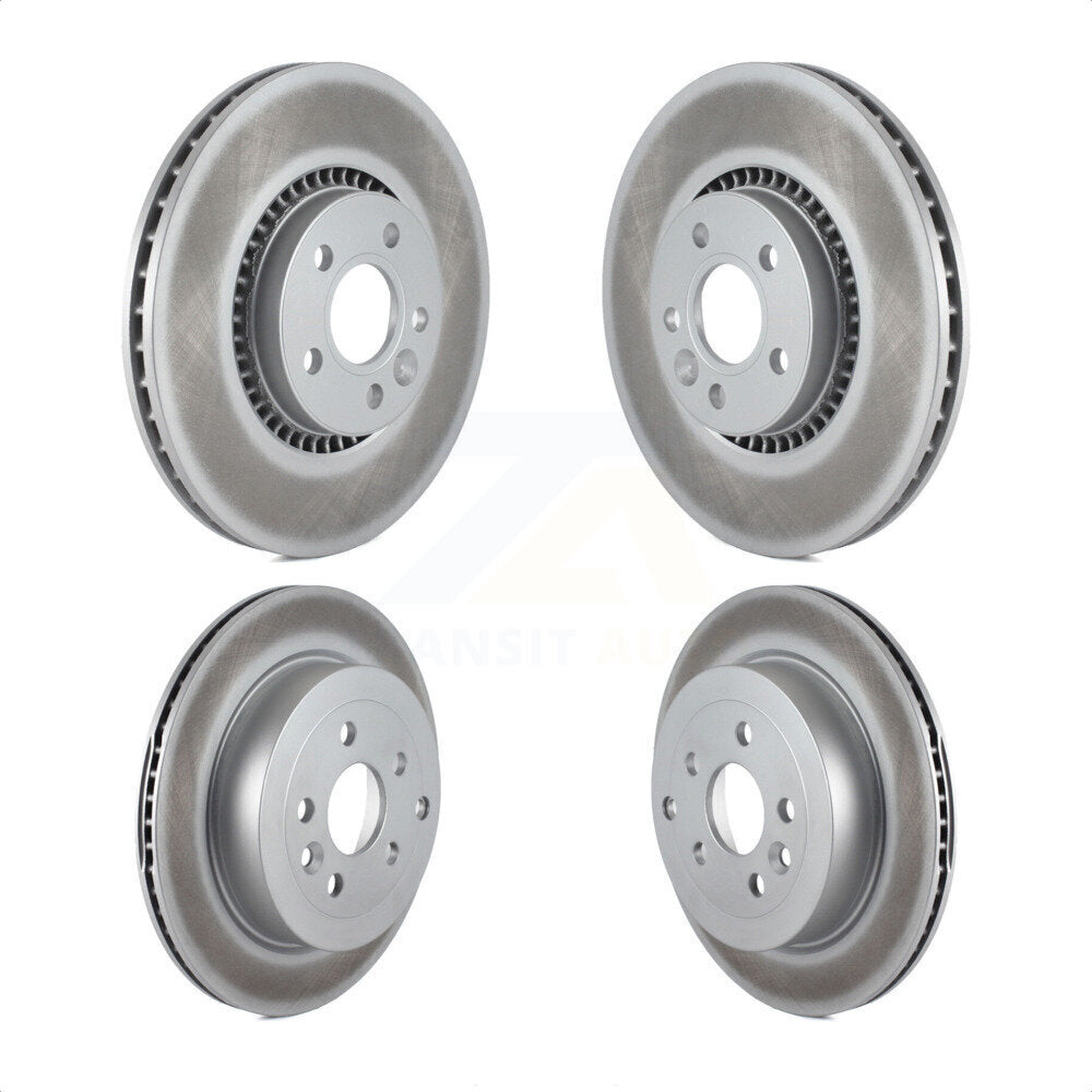 Front Rear Coated Disc Brake Rotors Kit For 2008-2012 Land Rover LR2 KG-101089