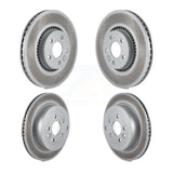 Front Rear Coated Disc Brake Rotors Kit For 2008-2012 Land Rover LR2 KG-101089