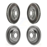 Front Rear Coated Disc Brake Rotors Kit For 2009 Audi A4 Quattro Convertible With 300mm Diameter Rotor KG-101582