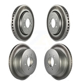 Front Rear Coated Disc Brake Rotors Kit For 2010-2011 Ford F-150 With 6 Lug Wheels KG-100786