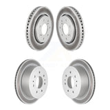 Front Rear Coated Disc Brake Rotors Kit For 2010-2011 Ford F-150 With 7 Lug Wheels KG-100797