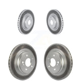 Front Rear Coated Disc Brake Rotors Kit For 2010-2011 Mercedes-Benz E550 With 300mm Diameter Rotor KG-101585
