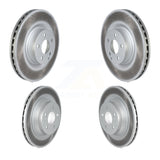 Front Rear Coated Disc Brake Rotors Kit For 2010-2011 Mercedes-Benz E550 With 320mm Diameter Rotor KG-101588
