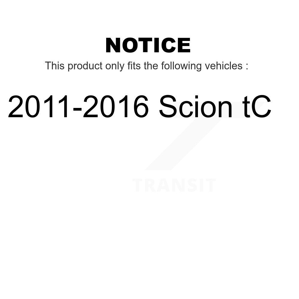 Front Rear Coated Disc Brake Rotors Kit For 2011-2016 Scion tC KG-101030