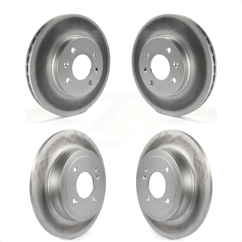 Front Rear Coated Disc Brake Rotors Kit For 2011 Hyundai Accent KG-101012