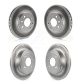 Front Rear Coated Disc Brake Rotors Kit For 2011 Hyundai Accent KG-101012
