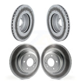Front Rear Coated Disc Brake Rotors Kit For 2012-2013 BMW 335i Convertible Coupe With Blue Painted Calipers KG-101674