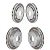 Front Rear Coated Disc Brake Rotors Kit For 2012-2014 Ford F-150 With 7 Lug Wheels KG-100798