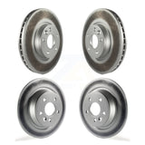 Front Rear Coated Disc Brake Rotors Kit For 2012-2015 Land Rover Range Evoque KG-101113