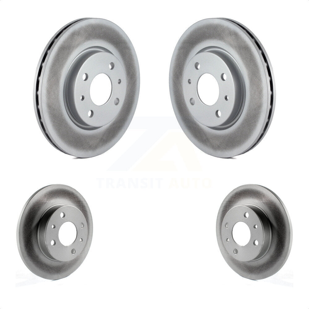 Front Rear Coated Disc Brake Rotors Kit For 2012-2017 Fiat 500 Naturally Aspirated KG-101153