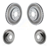 Front Rear Coated Disc Brake Rotors Kit For 2012-2017 Fiat 500 Naturally Aspirated KG-101153