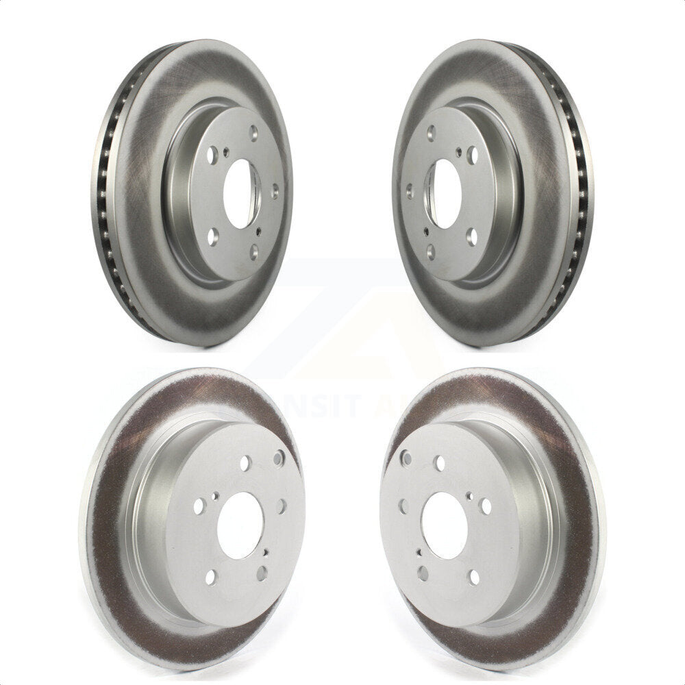 Front Rear Coated Disc Brake Rotors Kit For 2012-2018 Toyota Prius V KG-101258