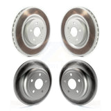 Front Rear Coated Disc Brake Rotors Kit For 2012 Jeep Grand Cherokee 6.4L With Solid KG-101804