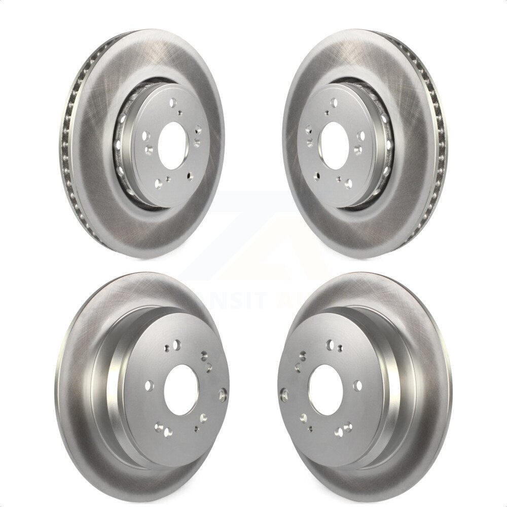 Front Rear Coated Disc Brake Rotors Kit For 2013-2018 Acura RDX KG-101163