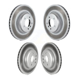 Front Rear Coated Disc Brake Rotors Kit For 2013 BMW 335i Convertible Coupe With Blue Painted Calipers KG-101677