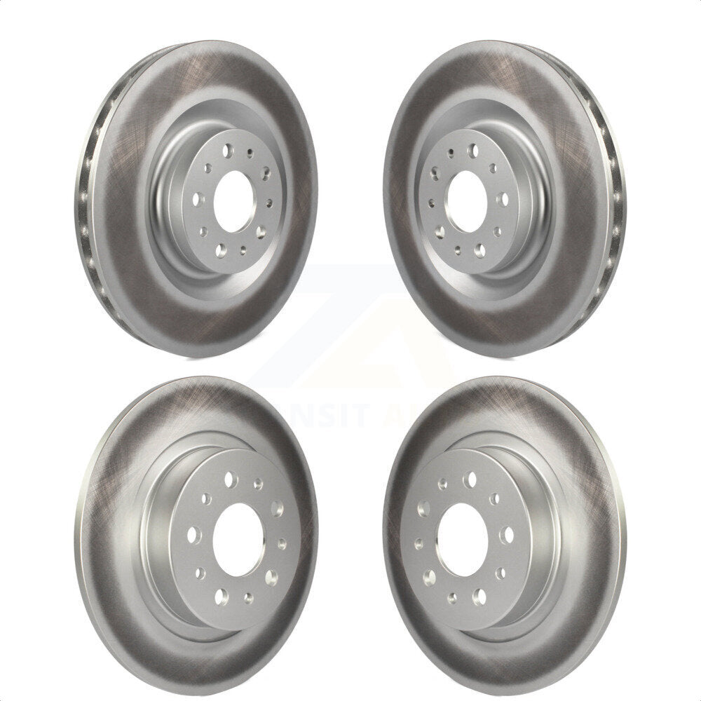 Front Rear Coated Disc Brake Rotors Kit For 2014-2020 Fiat 500L KG-100863